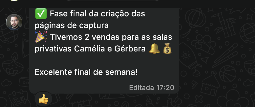 Depoimento - 2 vendas nas salas privativas