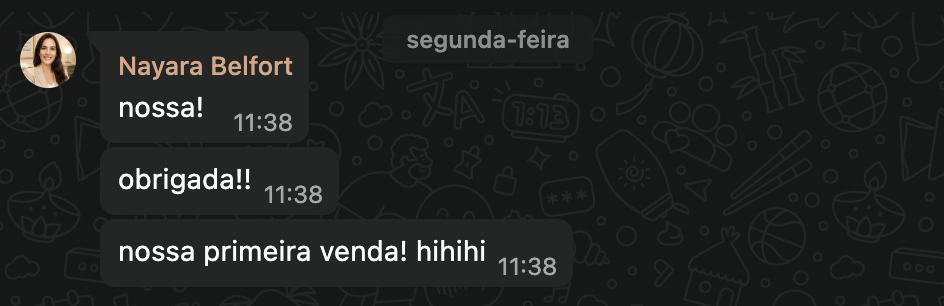 Depoimento Nayara Belfort - primeira venda